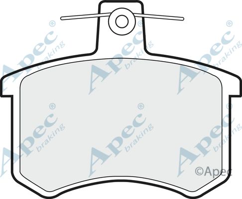 APEC BRAKING Комплект тормозных колодок, дисковый тормоз PAD371